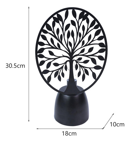 Lámpara De Mesa Con Luz Nocturna De Hierro, Decoración De