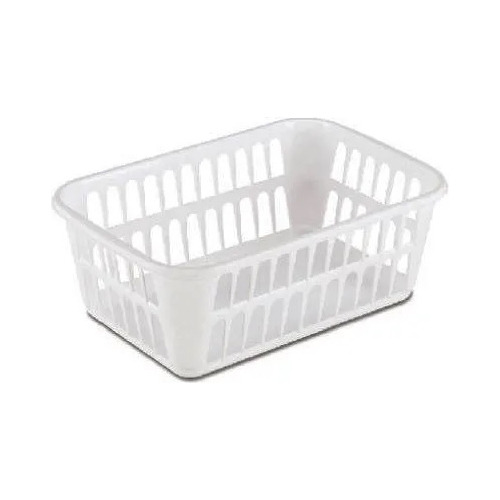 Caja Estilo Cesta Plástica Mediana Blanca - Tv0206