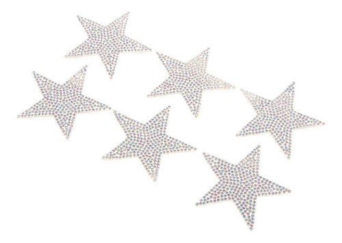 Lote De 6 Parches De Estrellas Para Planchar Con Cristales D
