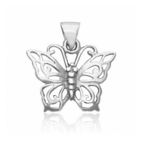 Plata De Ley 925 mariposa Charm Colgante