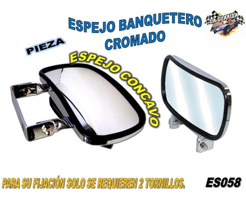 Espejos  Banquetero Concavo Cromado Universal Es059