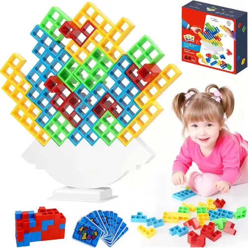 Torre De Bloques De Madera COOJOMMY - Juego Apilable Y Educativo Para Niños De 3 A 7 Años - Juguete Montessori Para Fomentar La Creatividad Y La Lógica - Regalo Ideal Para Cumpleaños Y Navidad
