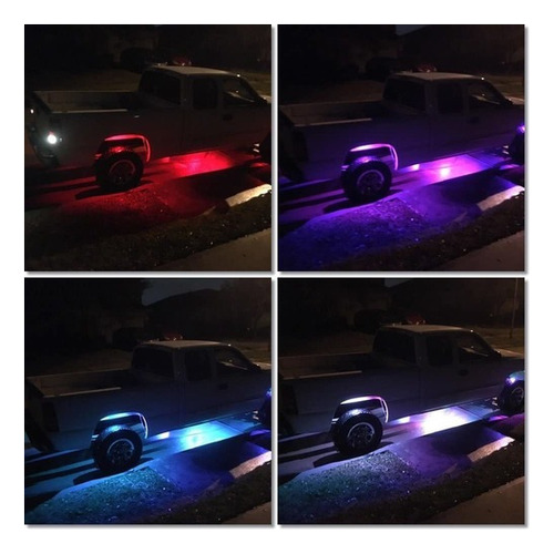 Kit De 4 Luces Led Rock Rock, Bluetooth, Rzr, Jeep Atv
