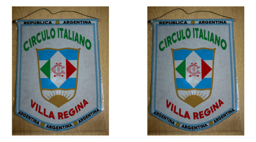 Banderin Grande 40cm Círculo Italiano Villa Regina