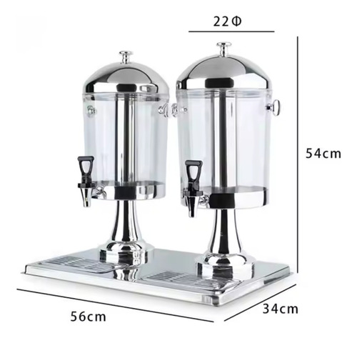 Suqueira Dupla 16l Com 2 Torneiras - Dispenser P/ Bebidas