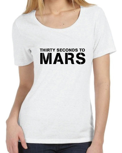 Remera Dama 30 Seconds To Mars 100% Algodon Premium