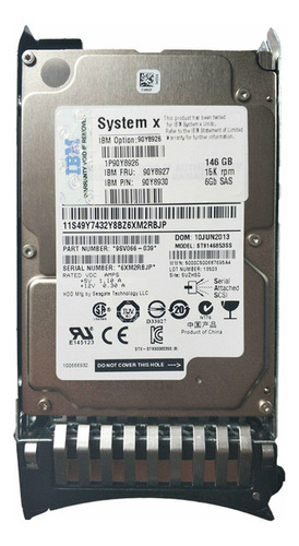 Hd Sas Ibm 146gb 15k 2.5 90y8927 90y8930 Mbe2147rc Cor Prateado