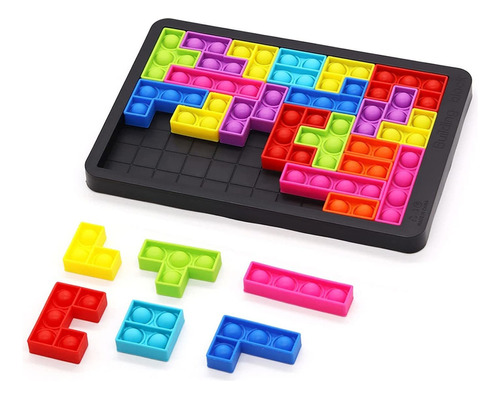 Juego Juguetes Sensoriales Tetris Fidget Toys Bubble Push
