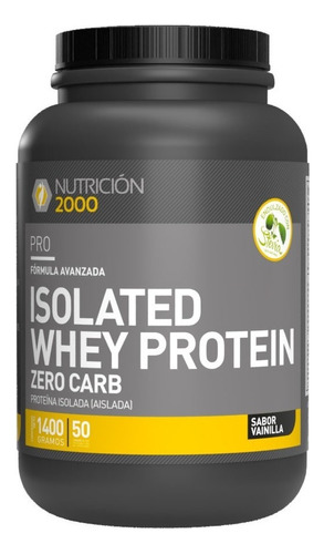Whey Protein 1400g Zero Carbohidratos Nutricion 2000 Sabor Vainilla