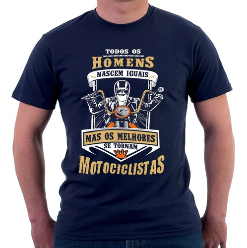  Camisa Homens Nascem Iguais Melhores Se Tornam Motociclista