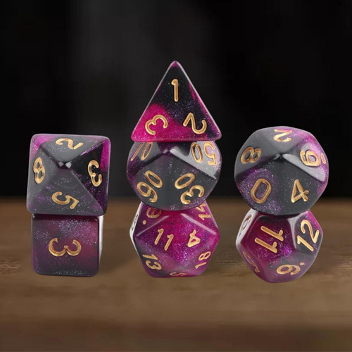 3 X 7x Dados Poliédricos Juego De Fiesta Juego De Estrella