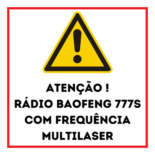 6 Rádio Profissional Ht Baofeng 777s Frequência Multilaser
