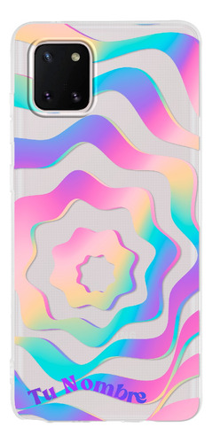 Funda Para Galaxy Para Mujer Curvas Colores Con Tu Nombre