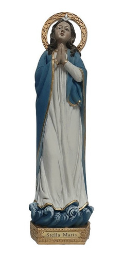 Estatua Stella Maris - Resina Poliéster - 30 Cm - Italy 