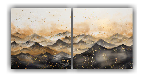 120x60cm Set 2 Canvas Dibujo Duradero Mountain Bastidor Made