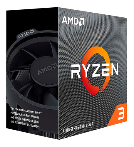Procesador gamer AMD Ryzen 3 4100 100-100000510BOX de 4 núcleos y 4GHz de frecuencia