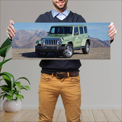 Cuadro 30x80cm Auto 2009 Jeep Wrangler Unlimited 19