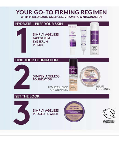 Covergirl Serum Antiedad Simply Ageless Skin Original -usa-