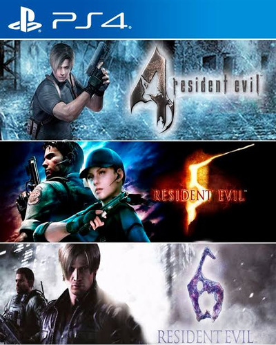 Resident Evil 4 + 5 + 6 Juegos Ps4 Español