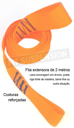 Imagem 4 de 8 de Kit Para Treino Fita Funcional Treino Em Casa Tipo Trx 140kg