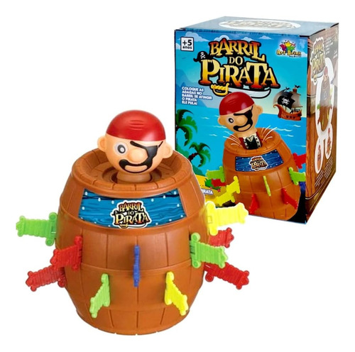 Kit Jogos De Mesa P/família Pinguim Numa Fria Barril Pirata