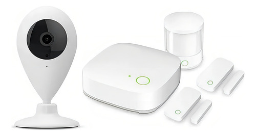Kit Camara Seguridad Gynoid Hd Sensores Puerta Ventana Wifi