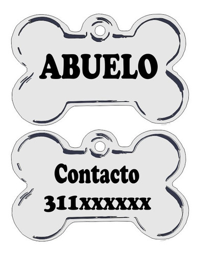 Placa Grabada Para Tus Mascotas Gatos, Perros