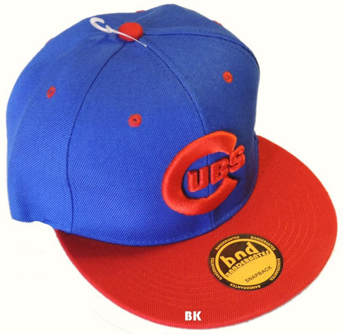 Gorra Bicolor V Plana Chicago Cubs Beisbol Cachorros Bk