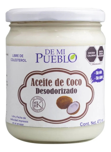 Aceite De Coco De Mi Pueblo Desodorizado 473 Ml