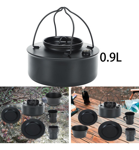 Hervidor De Agua Para Acampar, Tetera, Caldera 0.9l 14.5x6cm
