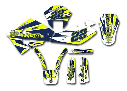 Kit Calcos Gráfica Husqvarna Tc-te-wr-cr 2000/2004 (gruesas)