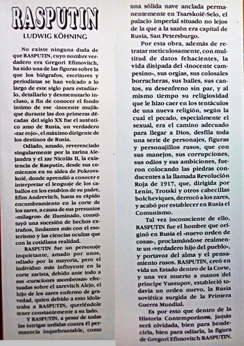 Rasputín - Ludwig Köhning (Usado)