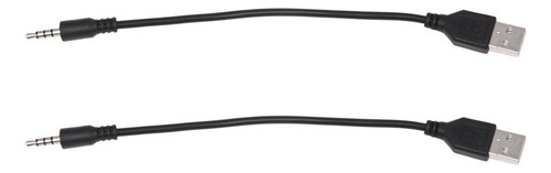 [ 2 Conectores De Audio Auxiliar De 3,5 Mm A Cable De Carga