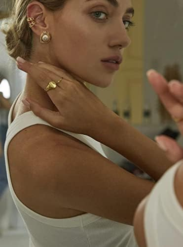 Pendientes De Perla Para Mujer Boho 18k Chapado En Oro Chasi