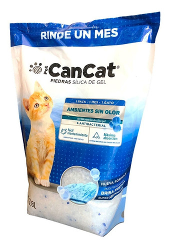 Piedras Sanitarias Gato Cancat Sìlica Brisa Fresca X1  3,8 L