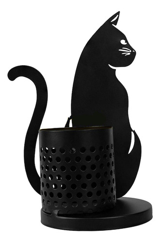 Adorno De Metal Con Forma De Gato, Soporte Para Bolígrafos,