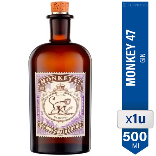 Gin Monkey 47 500ml Dry Ginebra Aleman Botella Bebidas Trago