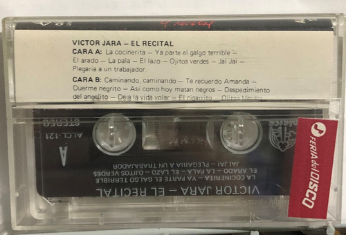 Victor Jara - El Recital - Cassette Importado (Usado)