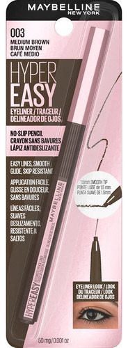 Delineador De Ojos Maybelline Hyper Easy Color Marrón