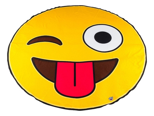 Toalla De Playa Emoji Bigmouth Inc Color Amarillo