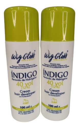 Indigo Peróxido En Crema Para El Cabello, 40vol 100ml (2und)