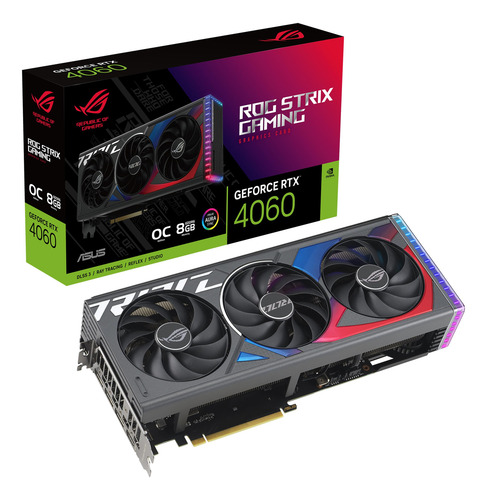 Tarjeta Gráfica Asus Rog Strix Geforce Rtx 4060 Oc 8 Gb Gddr