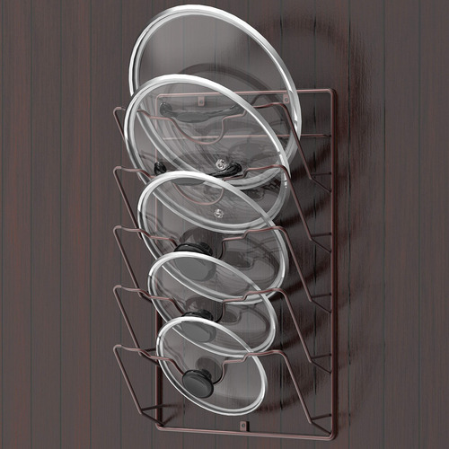 Estante Para Tapa De Olla Montado En Pared, 24 Cm X 11 Cm X