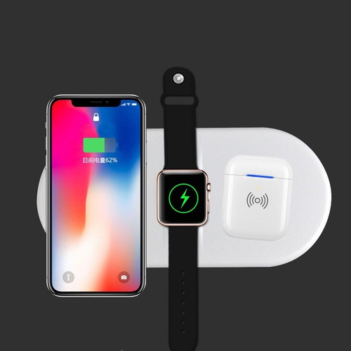 Base 3en1 Airpower Para iPhone/ Watch/ AirPods Carga Rápida