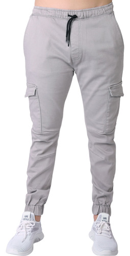 Gra - Gris Perla - Pantalón Hombre Moda Jogger Gris Furor 62