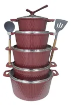 Comprar Ollas Suprema Granito Superficie Duradera En Mármol 10pcs