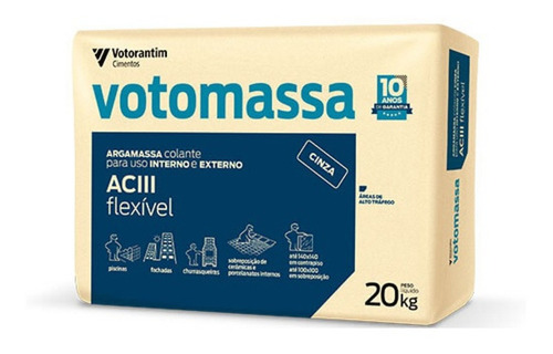 Argamassa Votomassa Ac Iii Flexível Cinza 20kg Votorantim