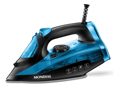 Ferro De Passar A Vapor F-53 Azul E Preto Mondial 220V