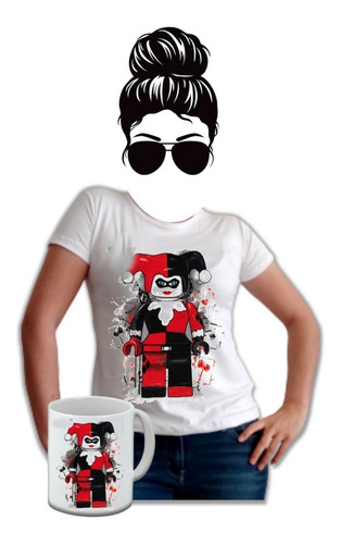 Camiseta  Harley Quinn Mujer Estampada Mug Gratis