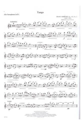 Solos For Alto Saxophone: 41 Recital Pieces With Piano Accom